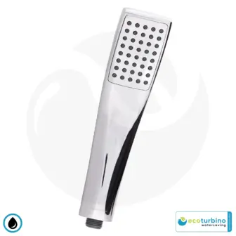 ecoturbino® Handdusche DELUXE 10 Legio | Design Duschkopf - Handbrause | silber