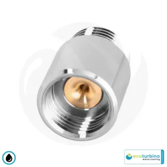 ecoturbino® DELUXE ET10L Wasserspar Dusche Adapter | Wasser sparen und Energie (Strom) sparen | bis zu 40% Kosten reduzieren beim Duschen + Duschkopf entleeren