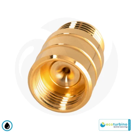 ecoturbino® ET10L Wasserspar Duschadapter | Wasser sparen und Energie (Strom) sparen | bis zu 40% Kosten reduzieren beim Duschen + Duschkopf entleeren | gold