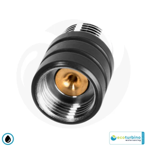 ecoturbino® ET10L Wasserspar Duschadapter | Wasser sparen und Energie (Strom) sparen | bis zu 40% Kosten reduzieren beim Duschen + Duschkopf entleeren | schwarz