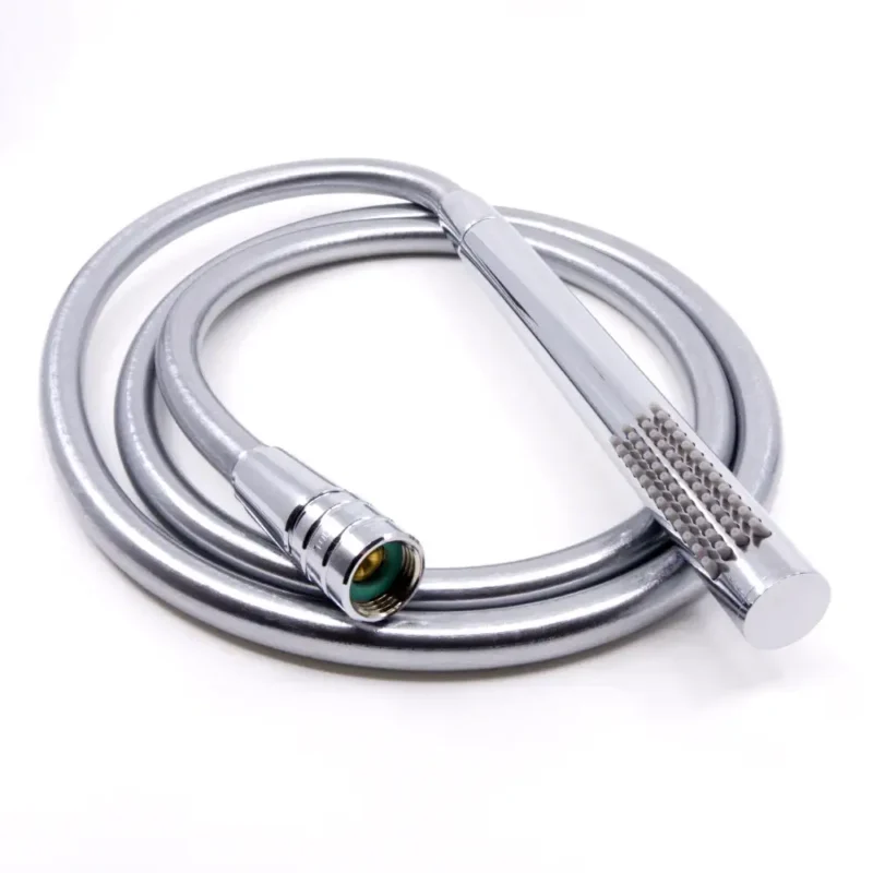 Duschbrause DELUXE S SET Silber | Wasserspar Adapter + Brauseschlauch + DESIGN Stabdusche | ecoturbino® Feedbild