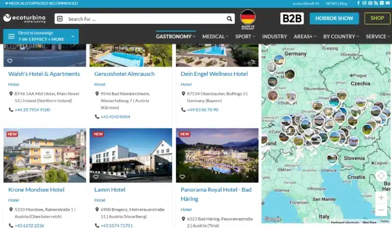 ecoturbino world | Hotel Referenzen